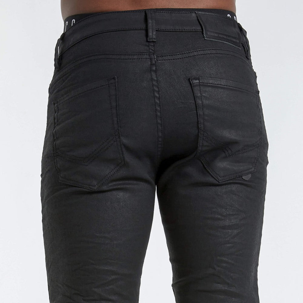 S.P.C.C Mens Black Mamba Skinny Jeans In Black