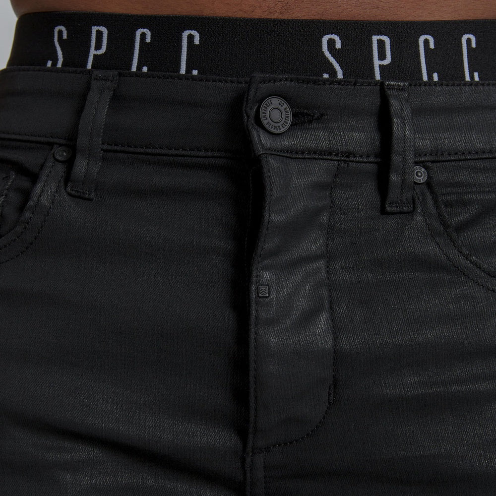S.P.C.C Mens Black Mamba Skinny Jeans In Black