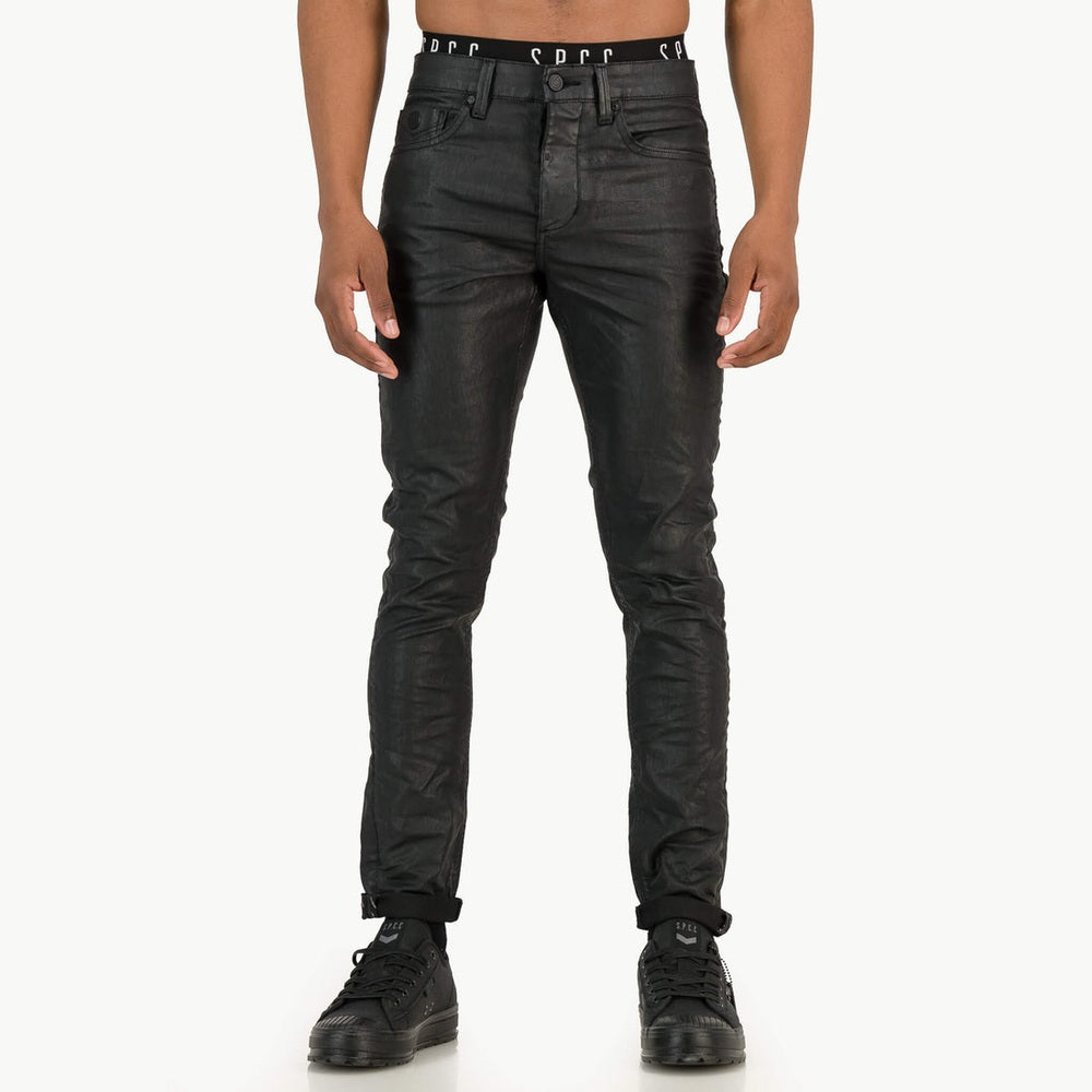 S.P.C.C Mens Black Mamba Skinny Jeans In Black