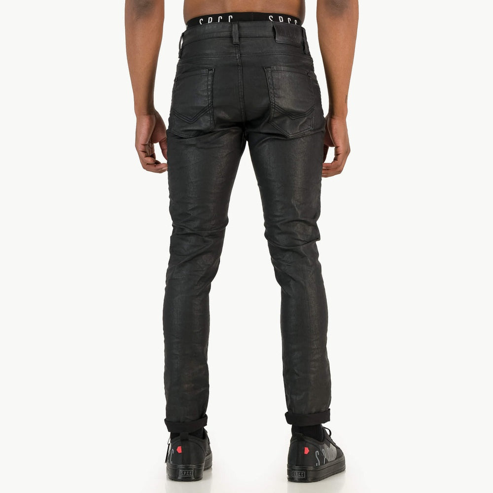 S.P.C.C Mens Black Mamba Skinny Jeans In Black