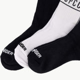 S.P.C.C Mens Declen 3 Pack Crew Socks In Black/White