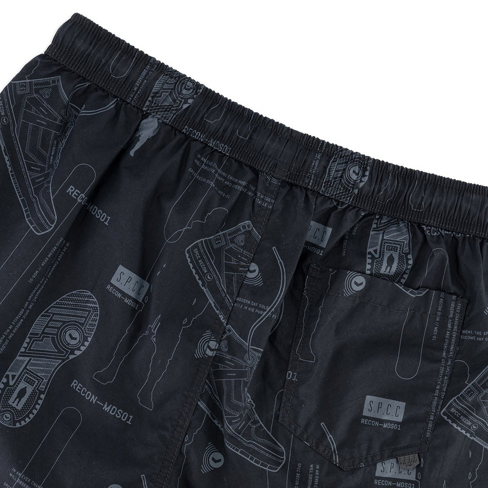 S.P.C.C Mens Recon Horizon Pool Short In Black