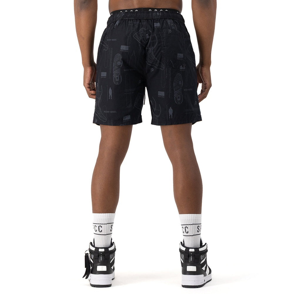 S.P.C.C Mens Recon Horizon Pool Short In Black