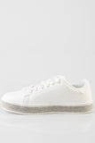 Sissy Boy Womens Sneakers with Bling In White