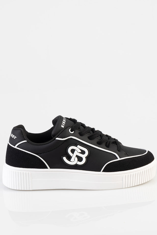 Sissy Boy Womens SB Sneaker In Black And White