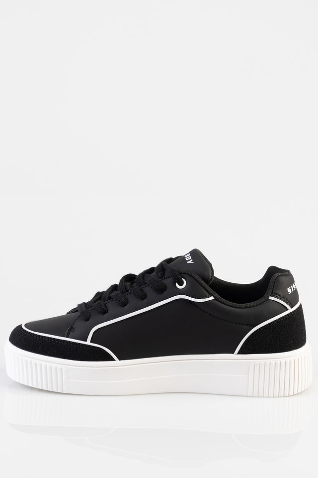 Sissy Boy Womens SB Sneaker In Black And White