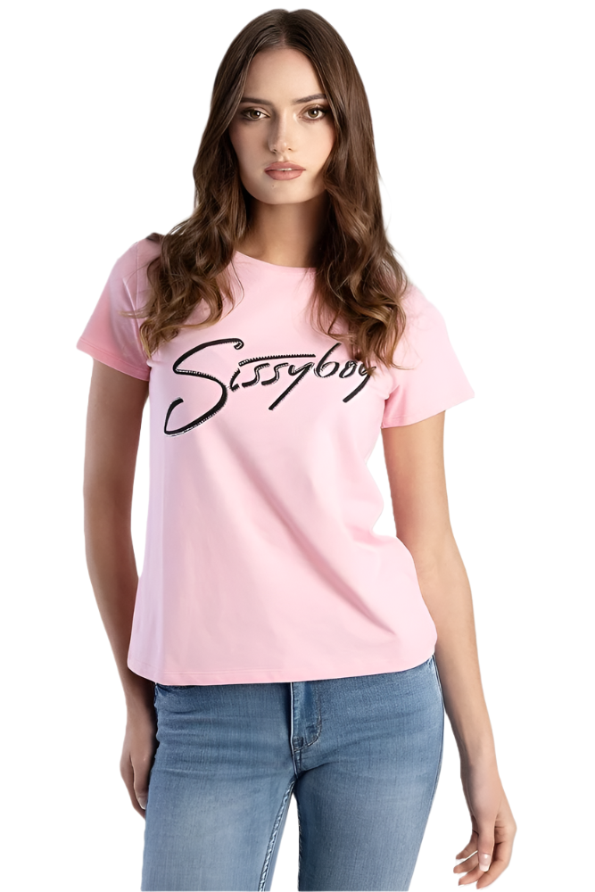 Sissyboy T31138 Regular Fit Multi-Technique Logo T Pink