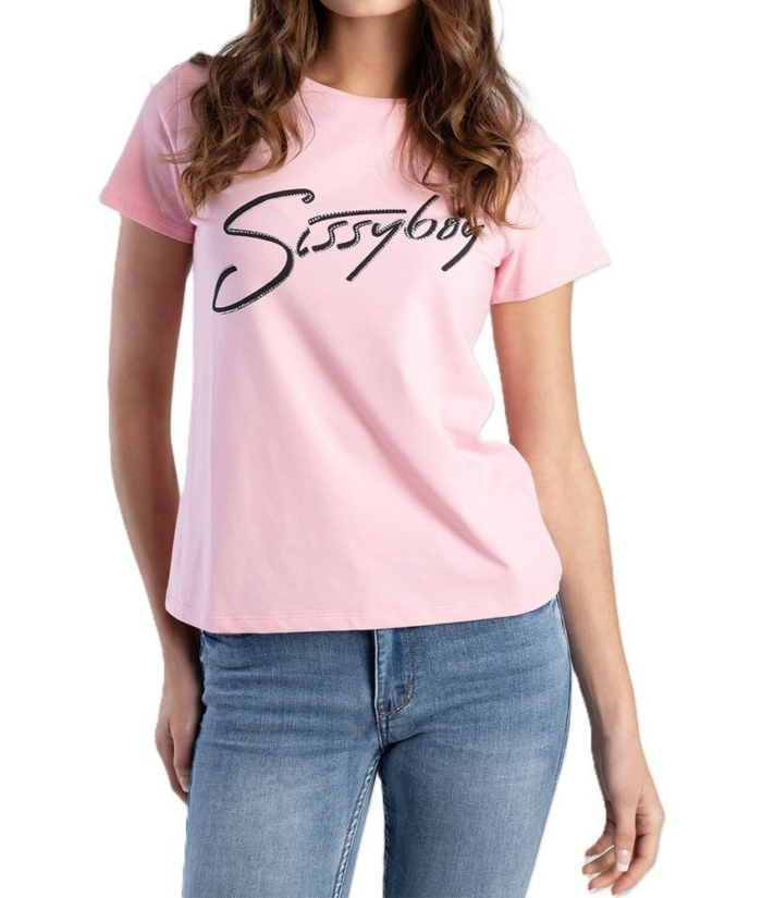 Sissyboy T31138 Regular Fit Multi-Technique Logo T Pink