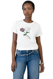 Sissy boy Regular White T-shirt With Rose Transfer