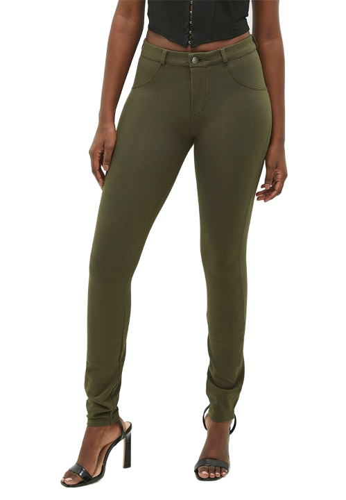Sissyboy Ladies Joey Axel Knit Jeggings In Olive