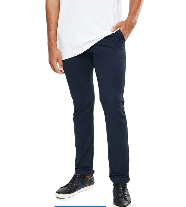 Soviet Mens Maldini Slim Leg Modern Fit Chinos In Navy