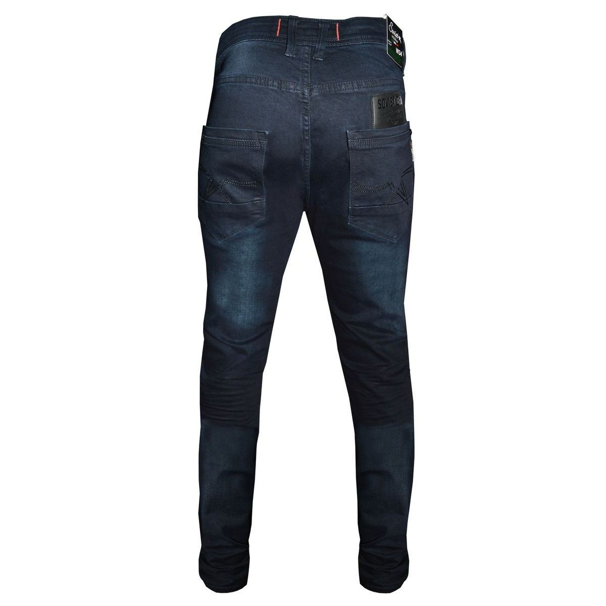 Soviet Mens Romo Slim Leg Fashion Jeans in Dark Blue