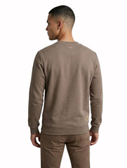 Soviet Mens Crew Neck Sweatshirt In Taupe