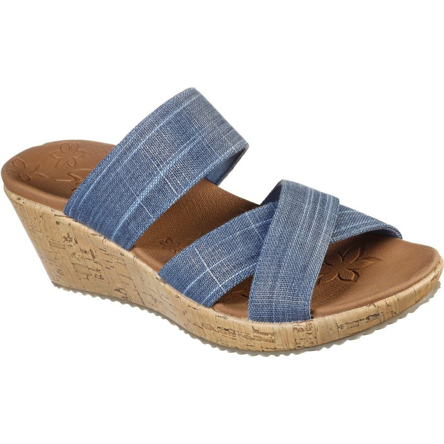 Skechers Ladies Beverlee Shoes In Navy