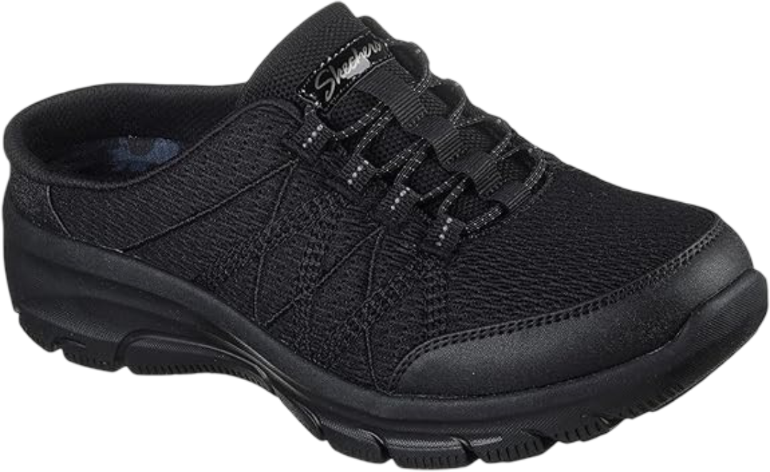 Skechers Womens Easy Going Shoes In Black