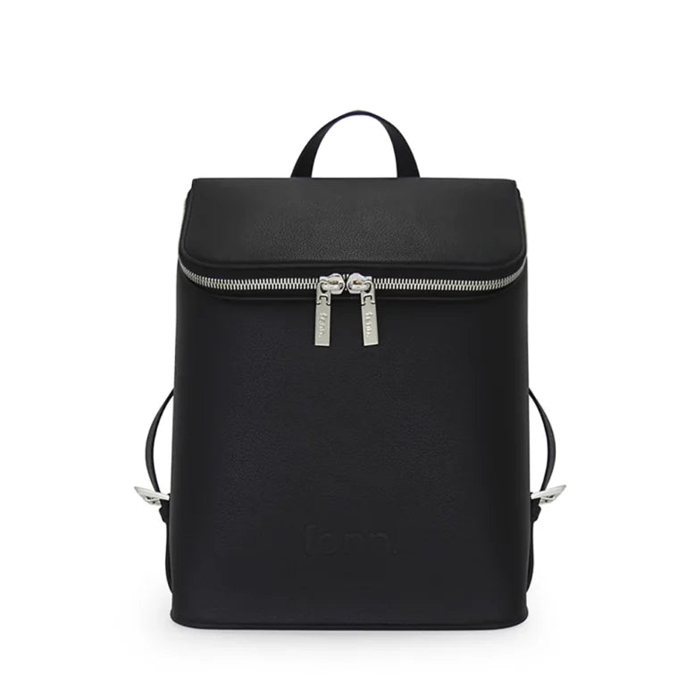 Fenn Silver Zip Backpack In Black