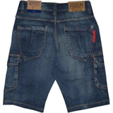 Soviet Boys Mighty Fashion Denim Cargo Short In Dark Indigo