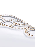 Sophia Webster Womens Butterfly Flat Shoes In White & Gold
