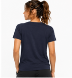 Salomon Womens Minimal Short Sleeves T-Shirt In Navy