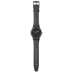 Swatch Unisex Cobblestone Street Watch In Dark Grey