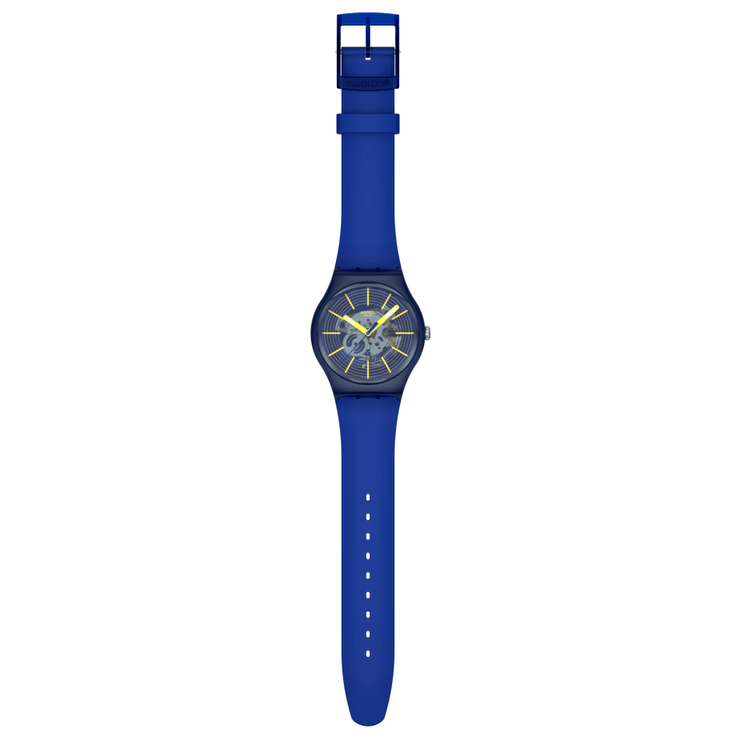 Swatch Revealed In Depths Mens Watch In Blue & Yellow