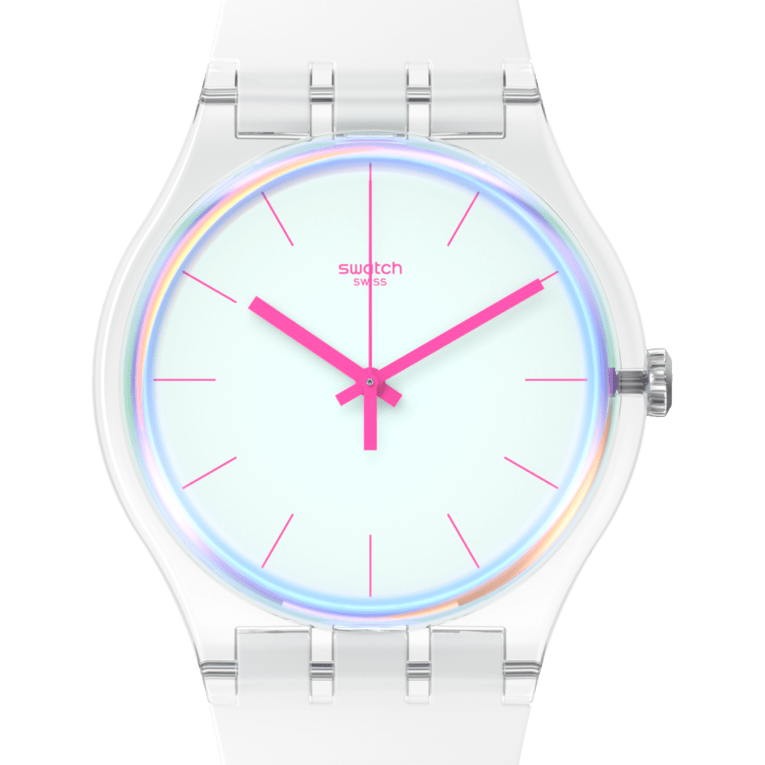 Swatch Polawhite Pay Watch In White