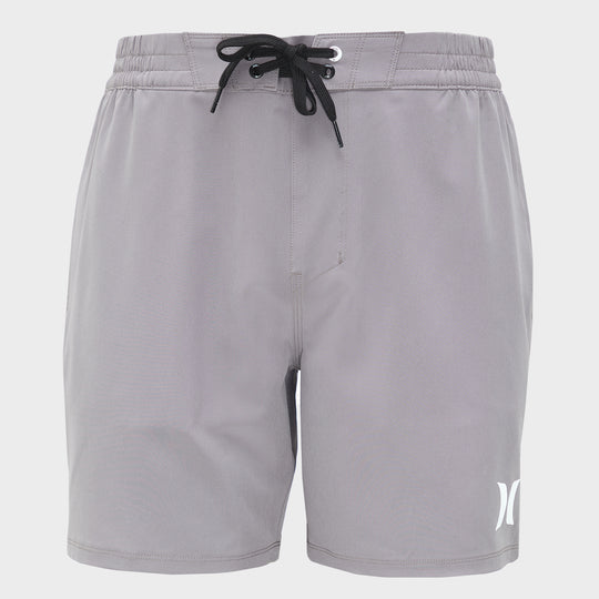 Hurley Mens Icon Elastic 17'' Volley Shorts In Charcoal