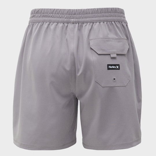 Hurley Mens Icon Elastic 17'' Volley Shorts In Charcoal