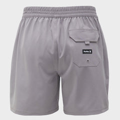 Hurley Mens Icon Elastic 17'' Volley Shorts In Charcoal