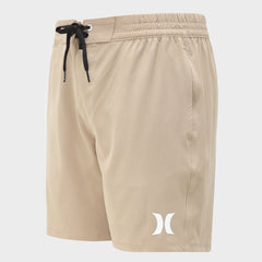 Hurley Mens Icon Elastic 17'' Volley Shorts In Dune