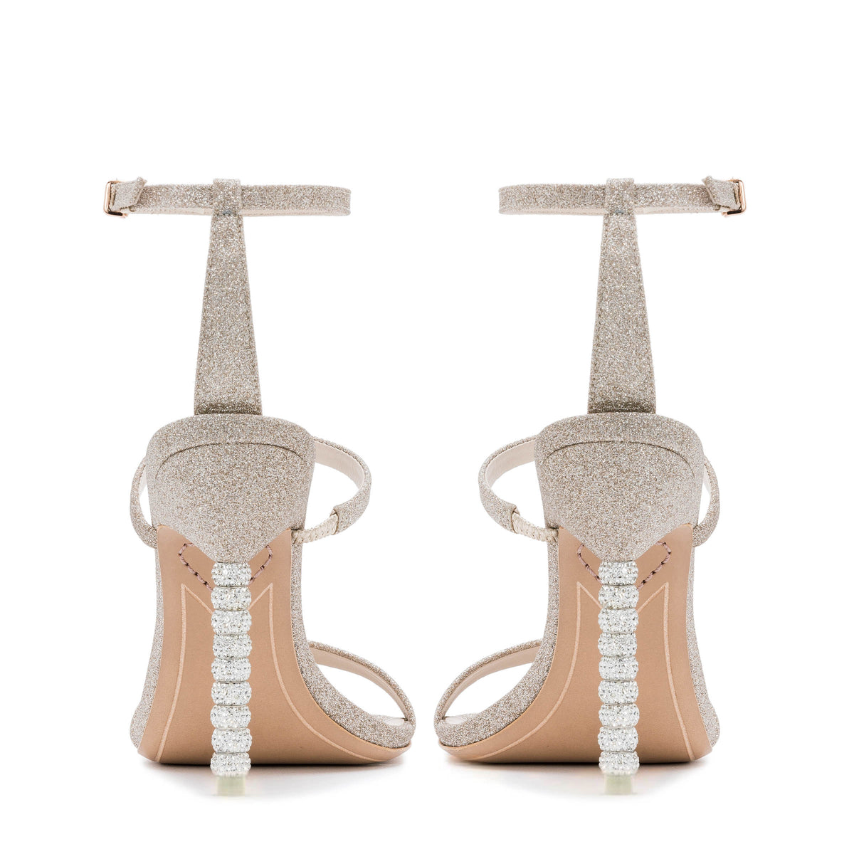 Sophia Webster Womens Rosalind Crystal Heels In Champagne