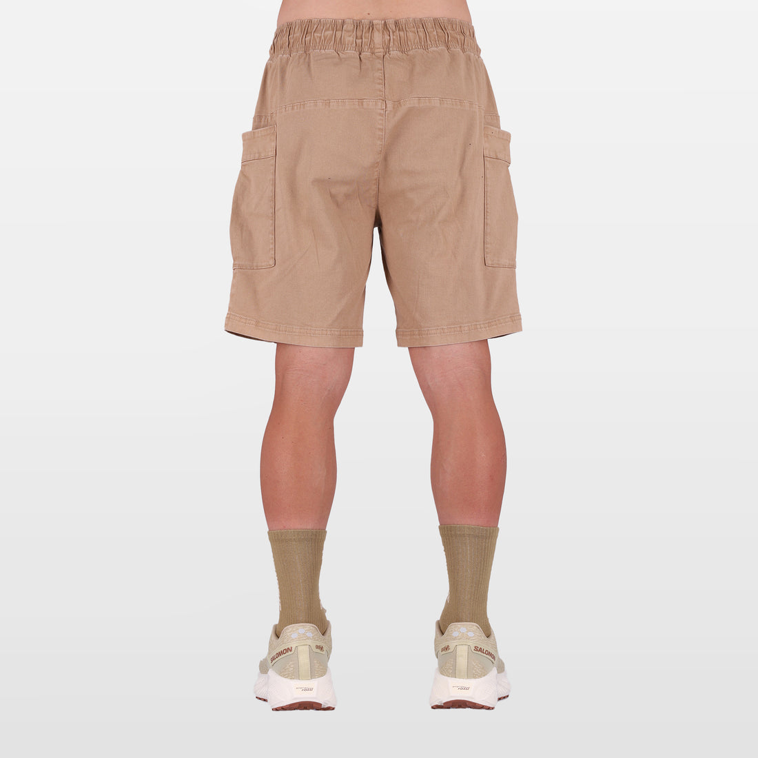 Salomon Mens Sport Cargo Short In Khaki