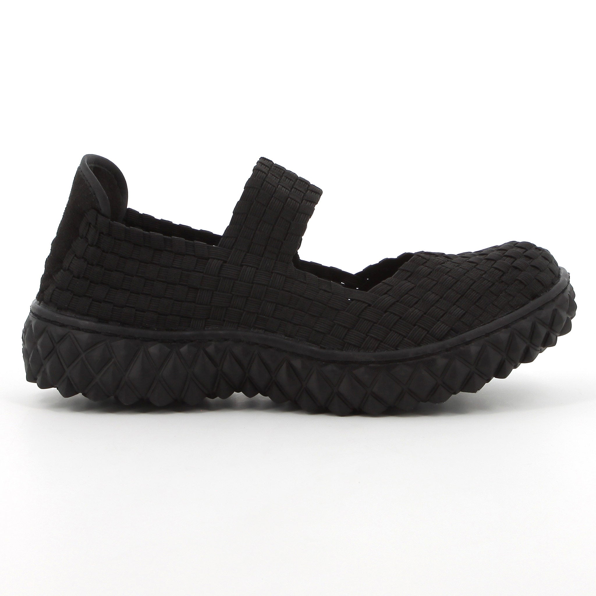 Rock Spring Ladies Overall Elastic Sneaker In Black