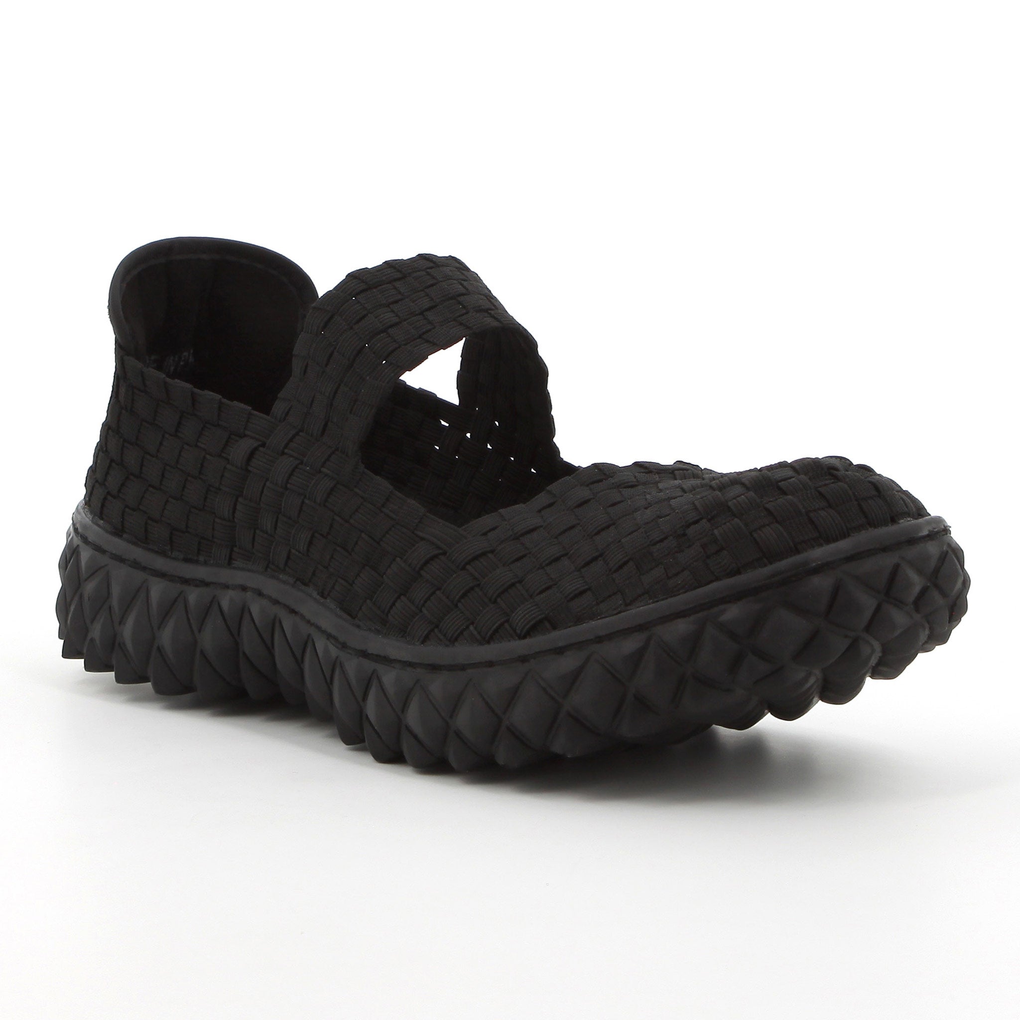 Rock Spring Ladies Overall Elastic Sneaker In Black