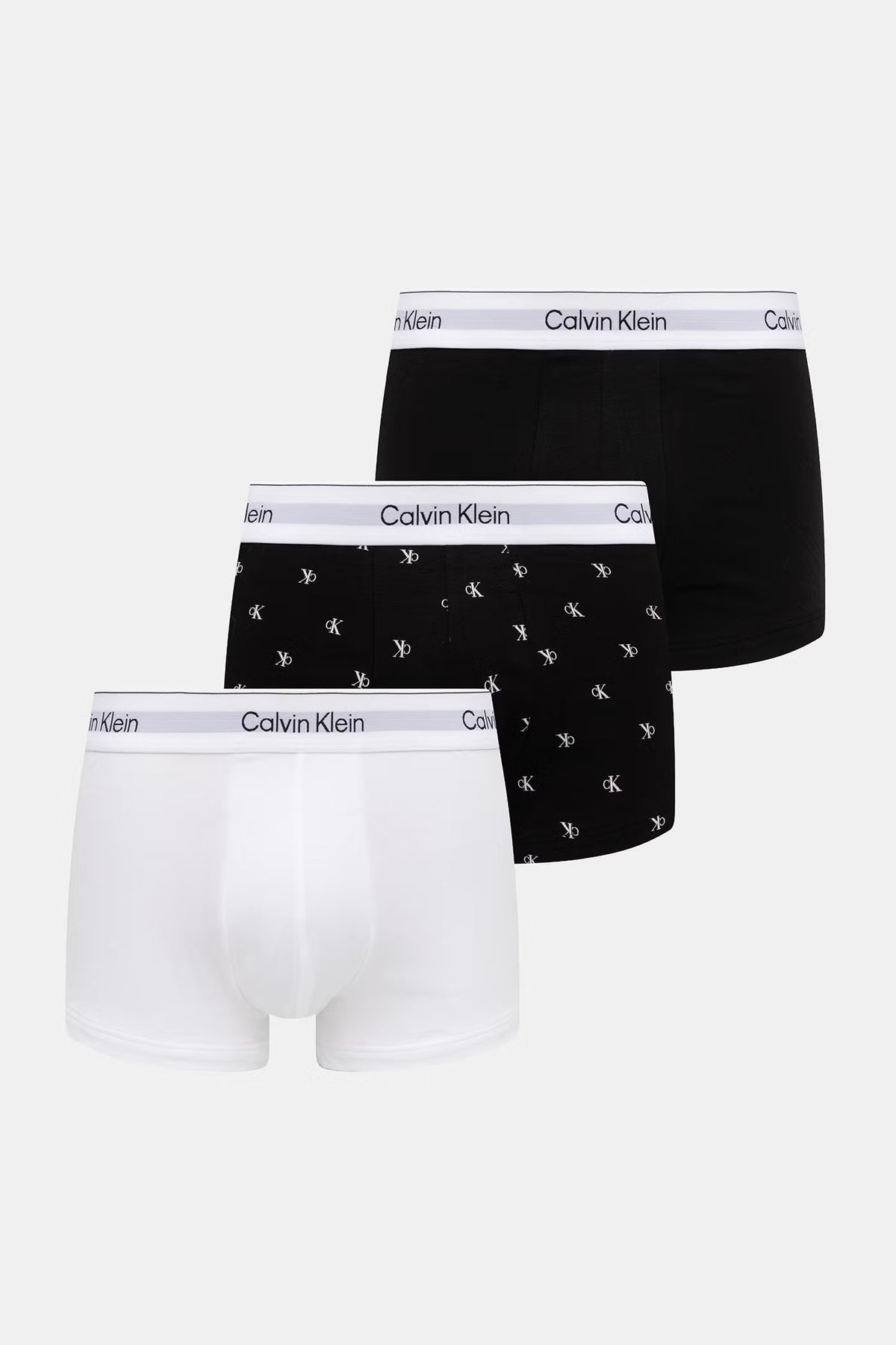 Calvin Klein Mens Low Rise 3 Pack Trunks In Black Multi