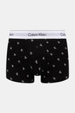 Calvin Klein Mens Low Rise 3 Pack Trunks In Black Multi