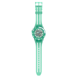 Swatch Medusae Skeleton Watch In Turquoise