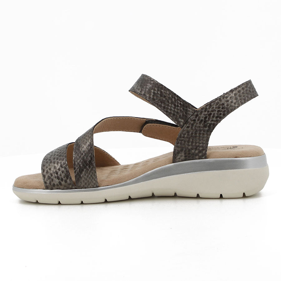 Hush Puppies Ladies Soft Gillian Cumfort Sandal In Pewter