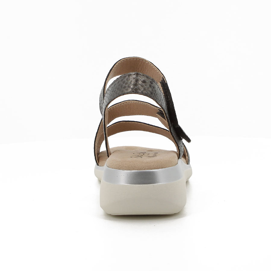 Hush Puppies Ladies Soft Gillian Cumfort Sandal In Pewter
