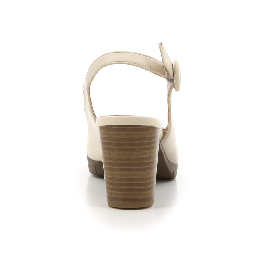 Hush Puppies Ladies Soft Sindy Heels In Ivory