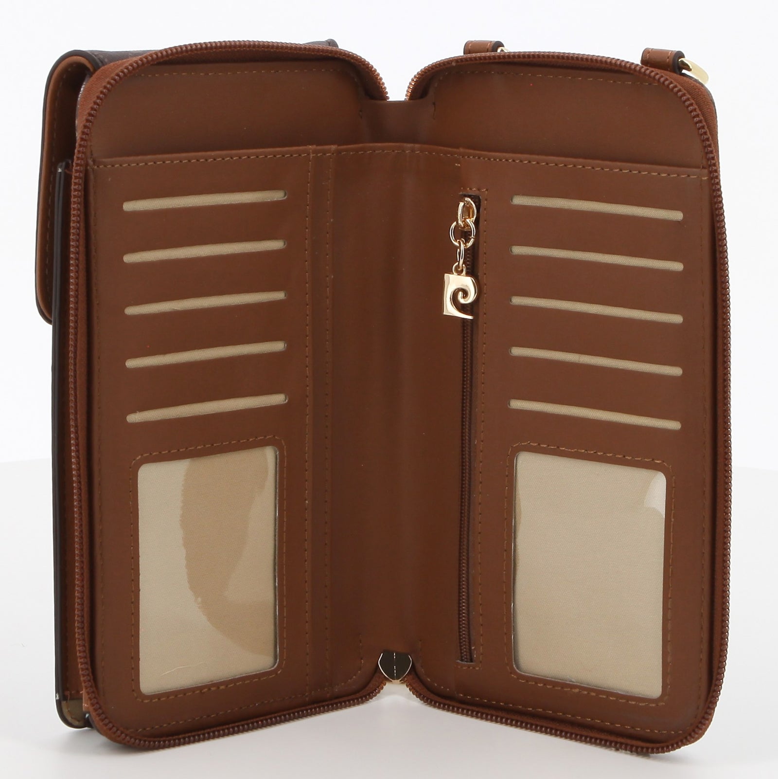 Pierre Cardin Guliana Core  Mobile Sling Bag In Brown