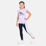 Converse Girls Blocked High Rise Legging In Black Multi
