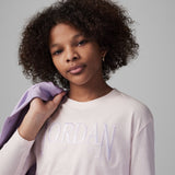 Jordan Girls Fundamentals Long Sleeves T-Shirt In Pink Wash