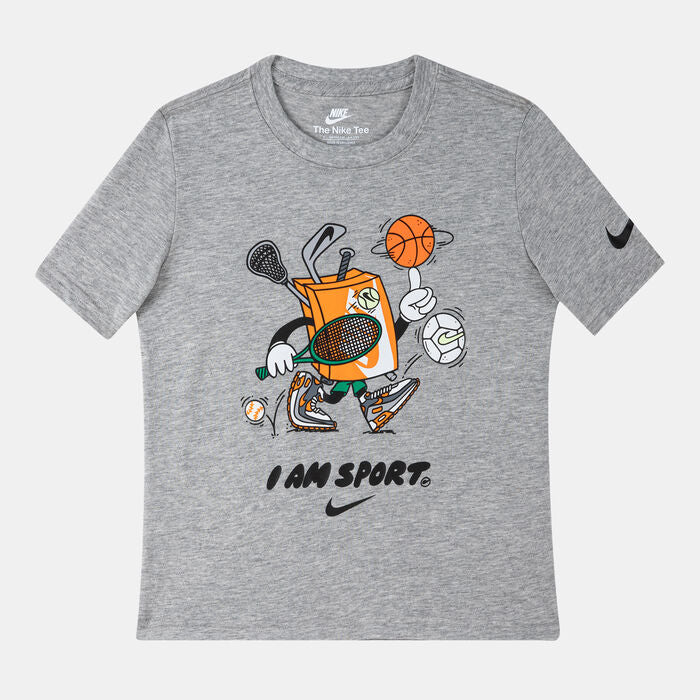 Nike Boys I Am Sport Boxy Graphic Tee T-Shirts In Grey Heather