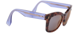Fendi Tortoise Frame Sunglasses For Womens In Violet