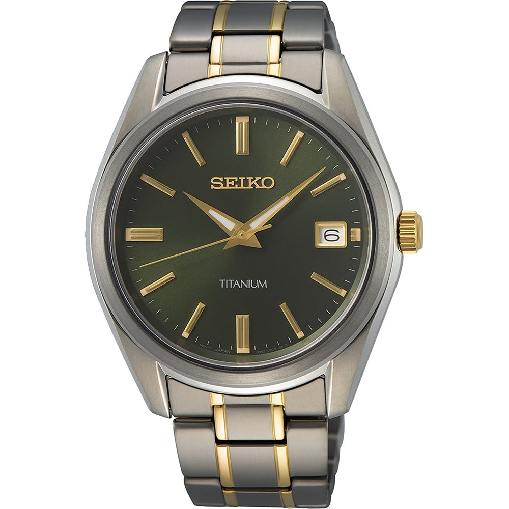 Seiko Gents Titanium Dress Watch In Green