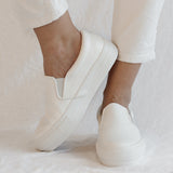Savoy Ladies Flat Shoes In White