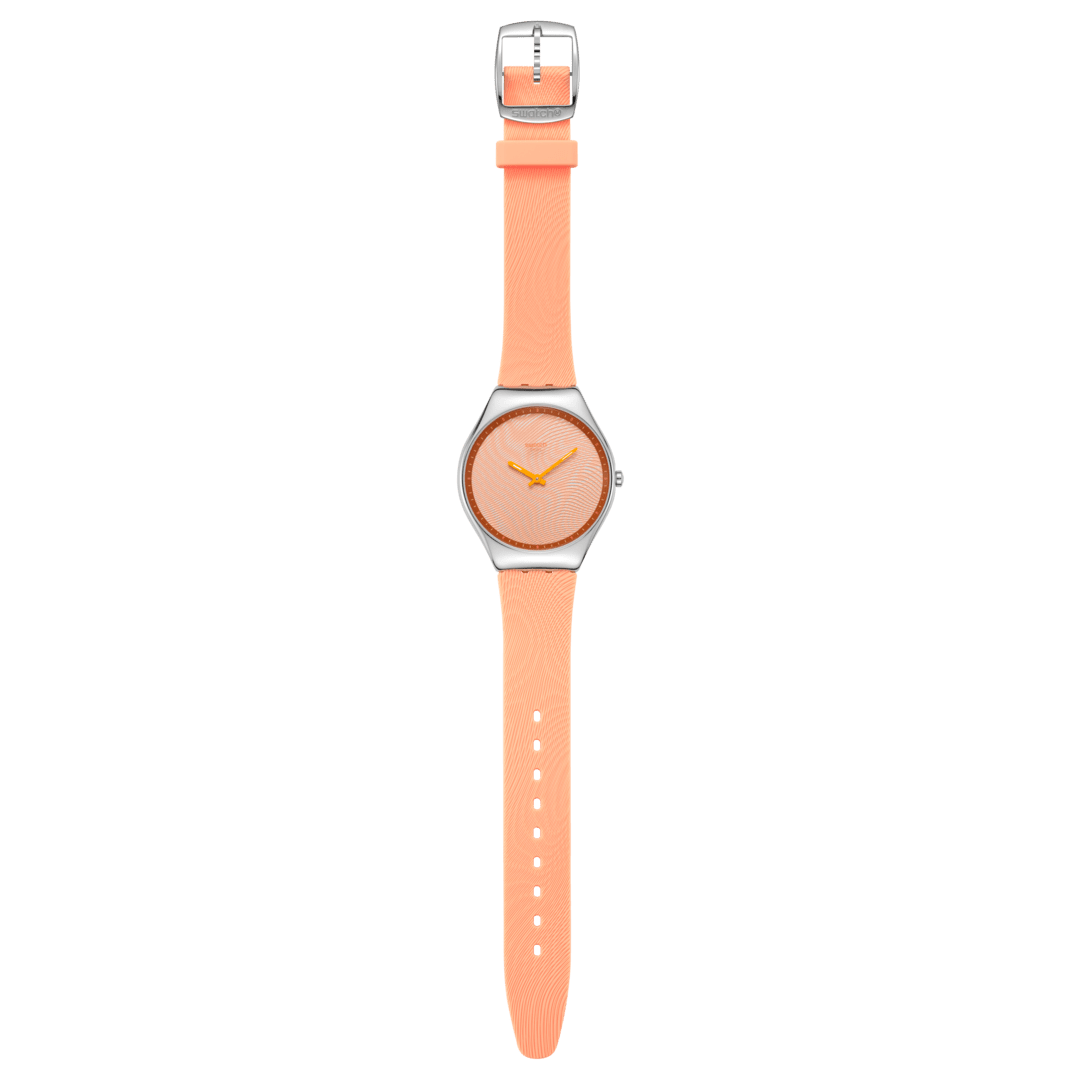 Swatch Iridesecently Watch In Peach