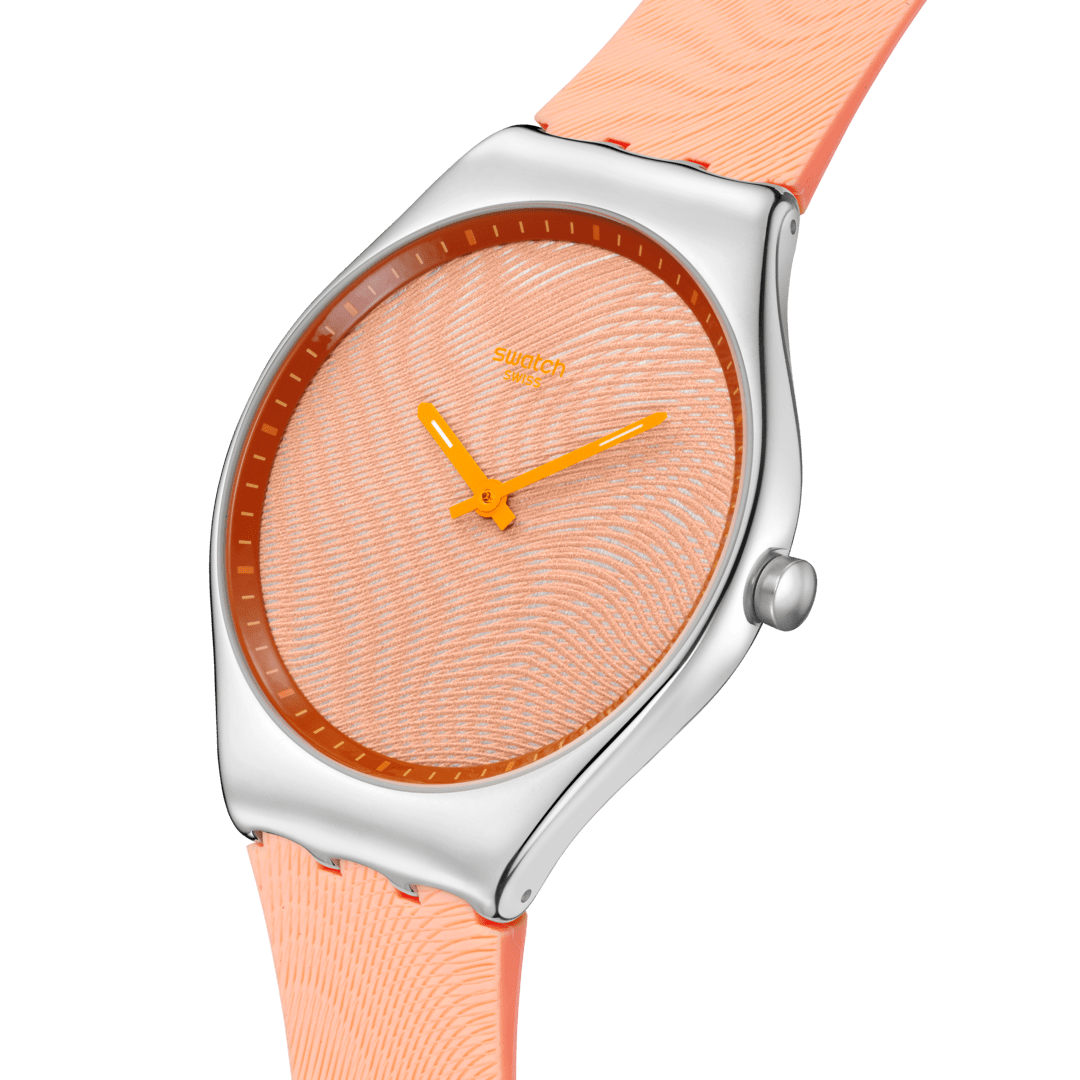 Swatch Iridesecently Watch In Peach