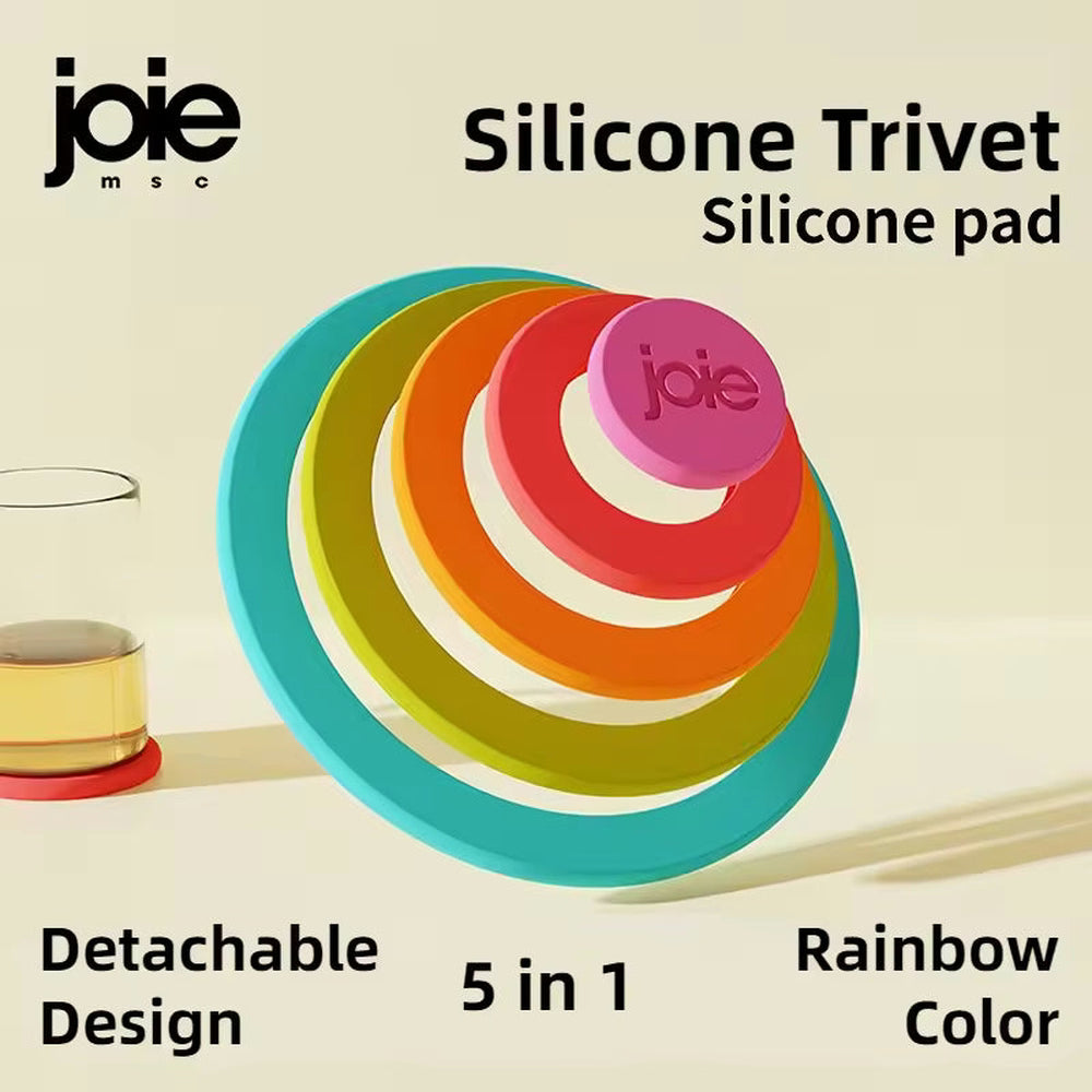 Joie 5-Piece Trivet In Rainbow